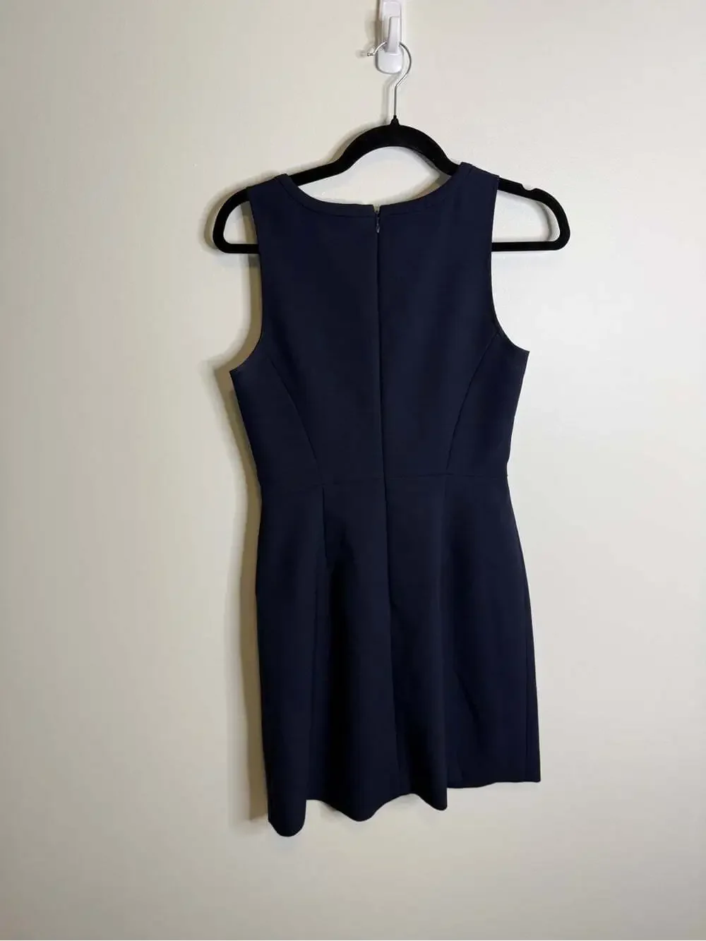 J. Crew Navy Scoop Neck Midi Sheath Dress size 2
